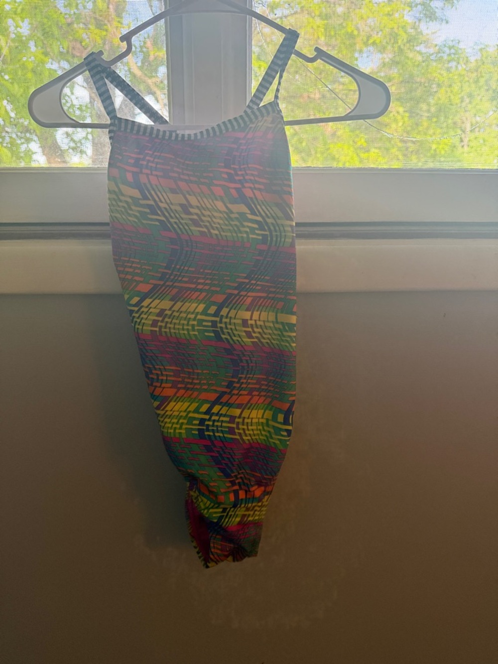 Multicolor Geometric One-Piece Swimsuit - Women